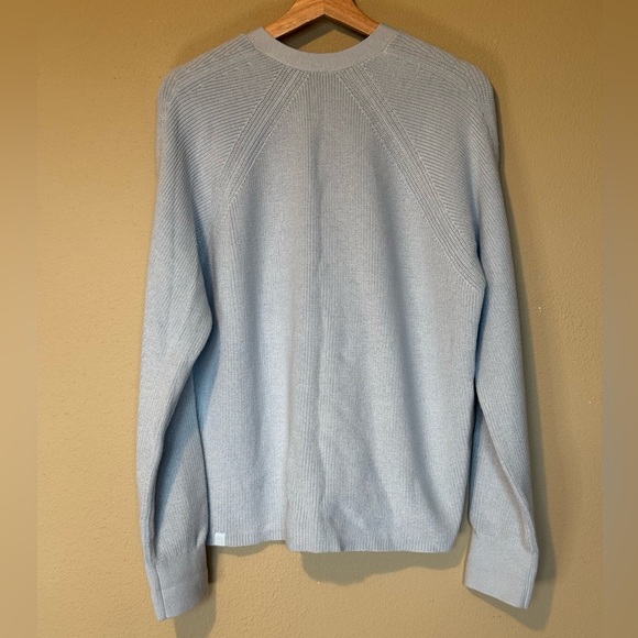 Lululemon Merino Wool Blend Ribbed Button Front Cardigan Blue Size 10 - Picture 3 of 8